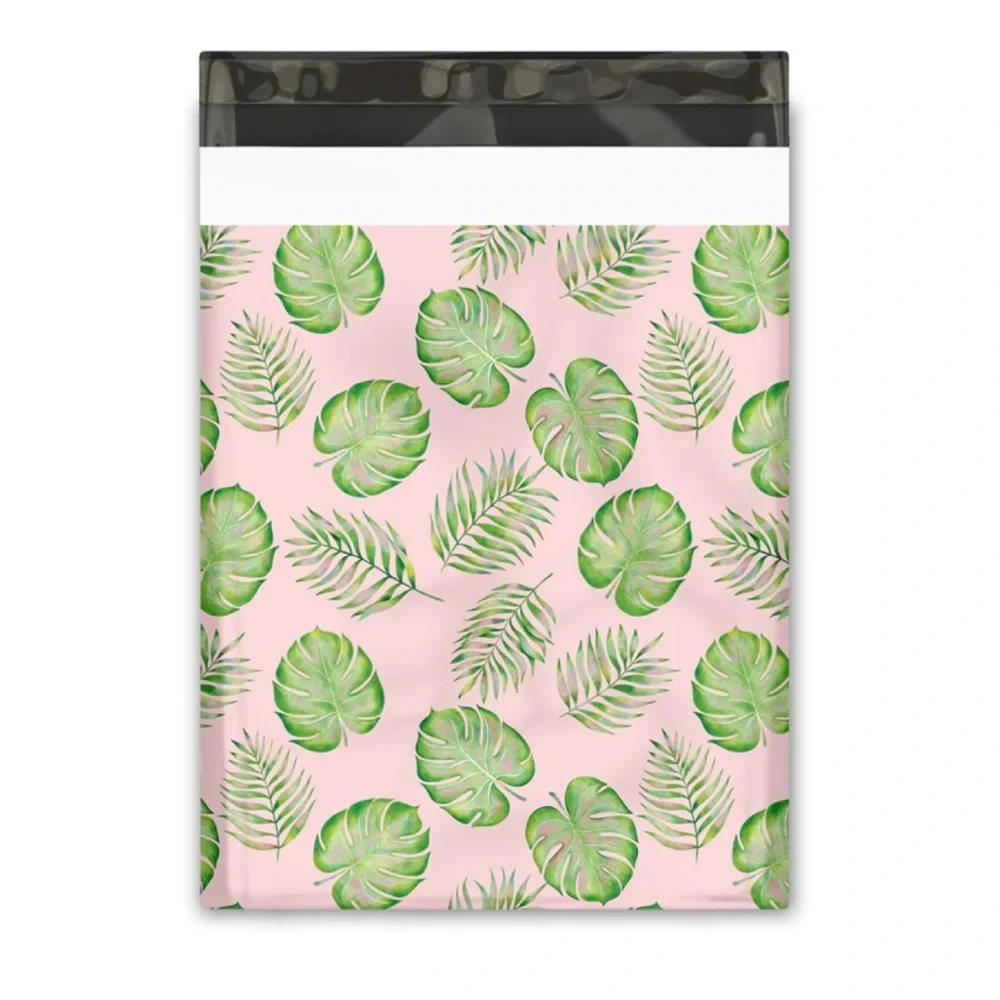 50 10X13 Poly Mailers Palm Leaves, Shipping Envelopes PRICE IS FIRM - Picture 5 of 12